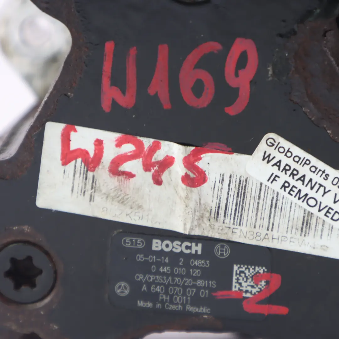 Mercedes W169 W245 OM640 Diesel Bomba de combustible de alta presión - SKU A6400700701-2 - Número de pieza A6400700701