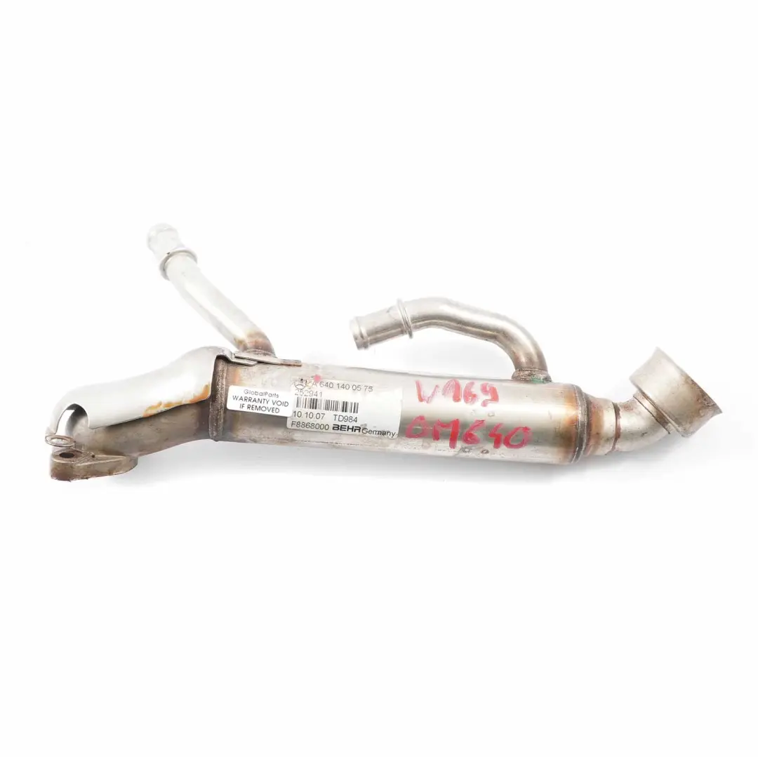 Exhaust Cooler Mercedes W169 W245 Heat Exchanger OM640 Diesel to EGR with Part number A6401400575 EGR Exhaust Cooler Mercedes W169 W245 Heat Exchanger OM640 Diesel - SKU A6401400575 - Part number A6401400575