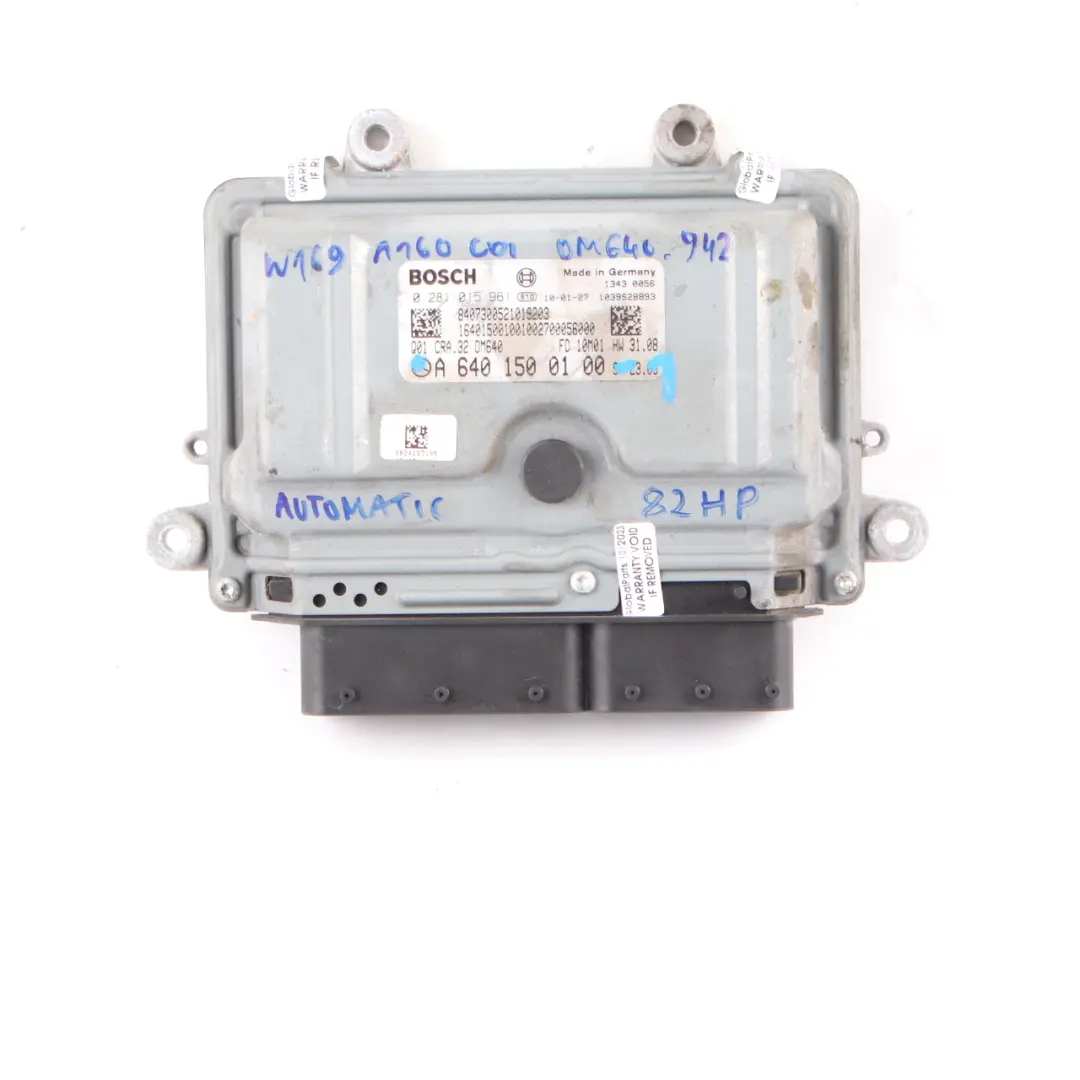 Mercedes W169 A160 CDI OM640.942 82HP ECU Kit Keys Lock Automatic - SKU A6401500100-1 - Part number A6401500100