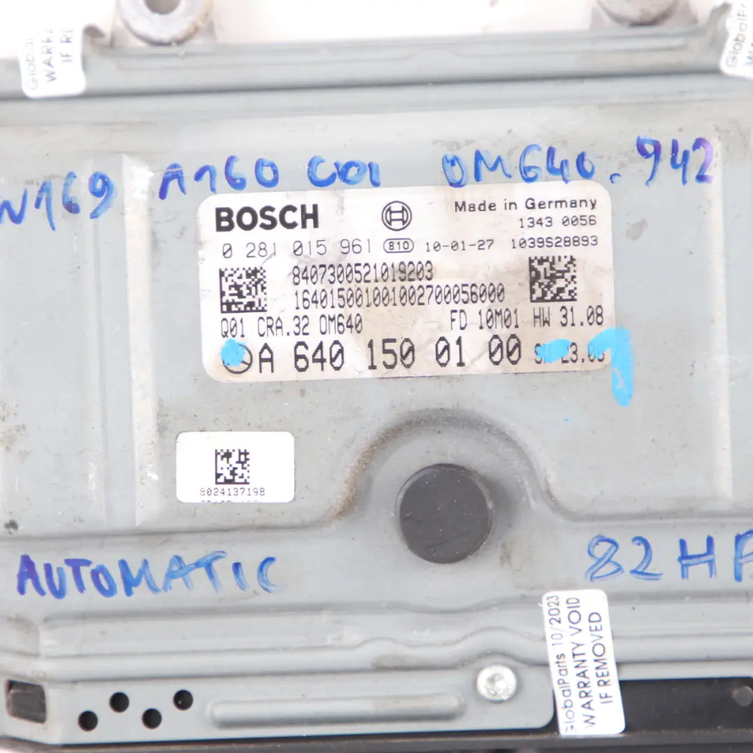 Mercedes W169 A160 CDI OM640.942 82HP ECU Kit Keys Lock Automatic - SKU A6401500100-1 - Part number A6401500100