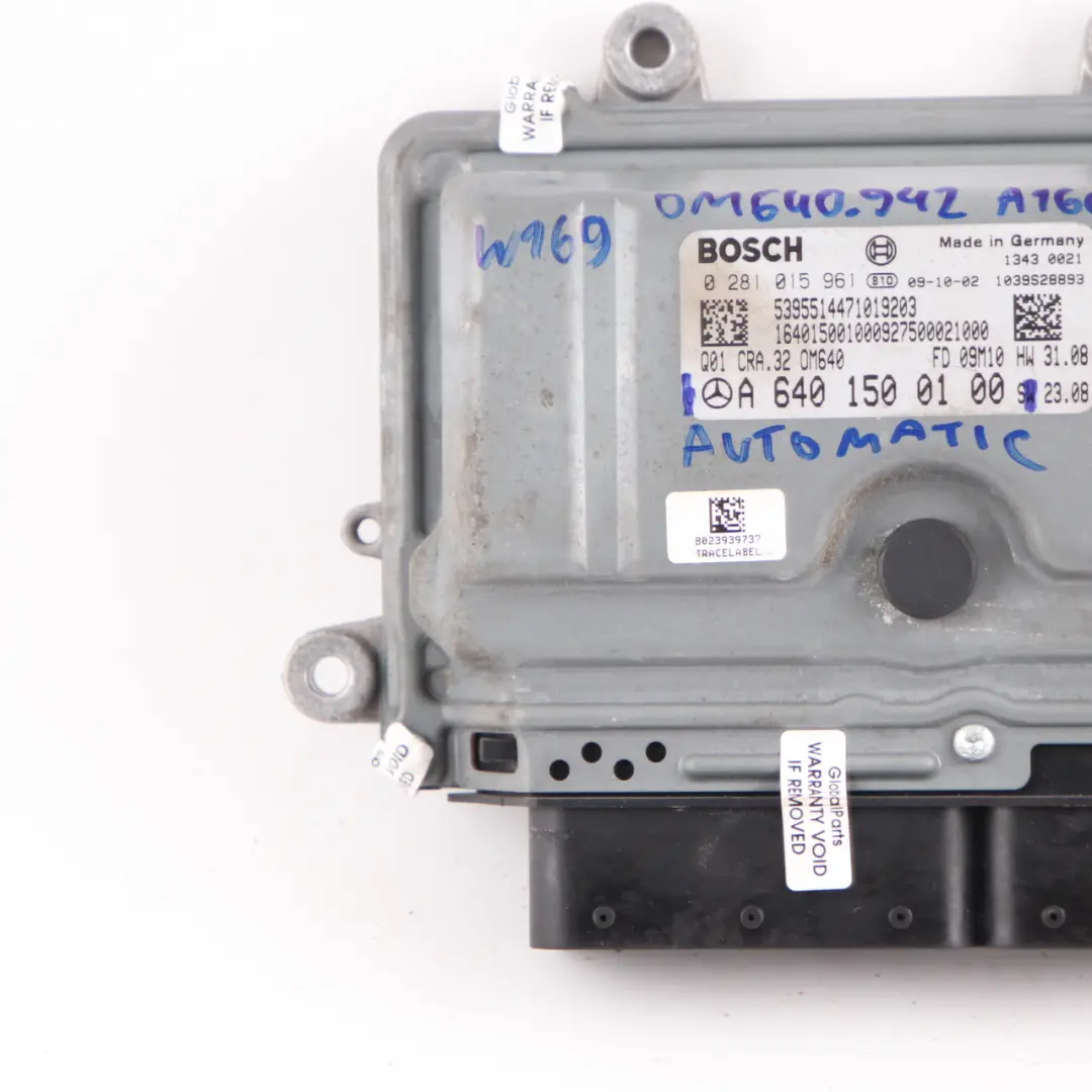 A160 B160 CDI OM640.942 82HP Engine ECU Automatic to Mercedes W169 W245 with Part number A6401500101 Mercedes W169 W245 A160 B160 CDI OM640.942 82HP Engine ECU Automatic - SKU A6401500101 - Part number A6401500101