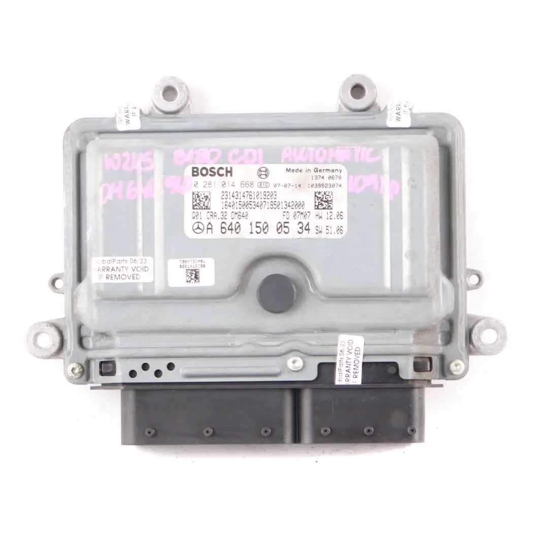 OM640.940 109HP Engine Control Unit ECU to Mercedes W245 B 180 CDI with Part number A6401500534 Mercedes W245 B 180 CDI OM640.940 109HP Engine Control Unit ECU - SKU A6401500534 - Part number A6401500534
