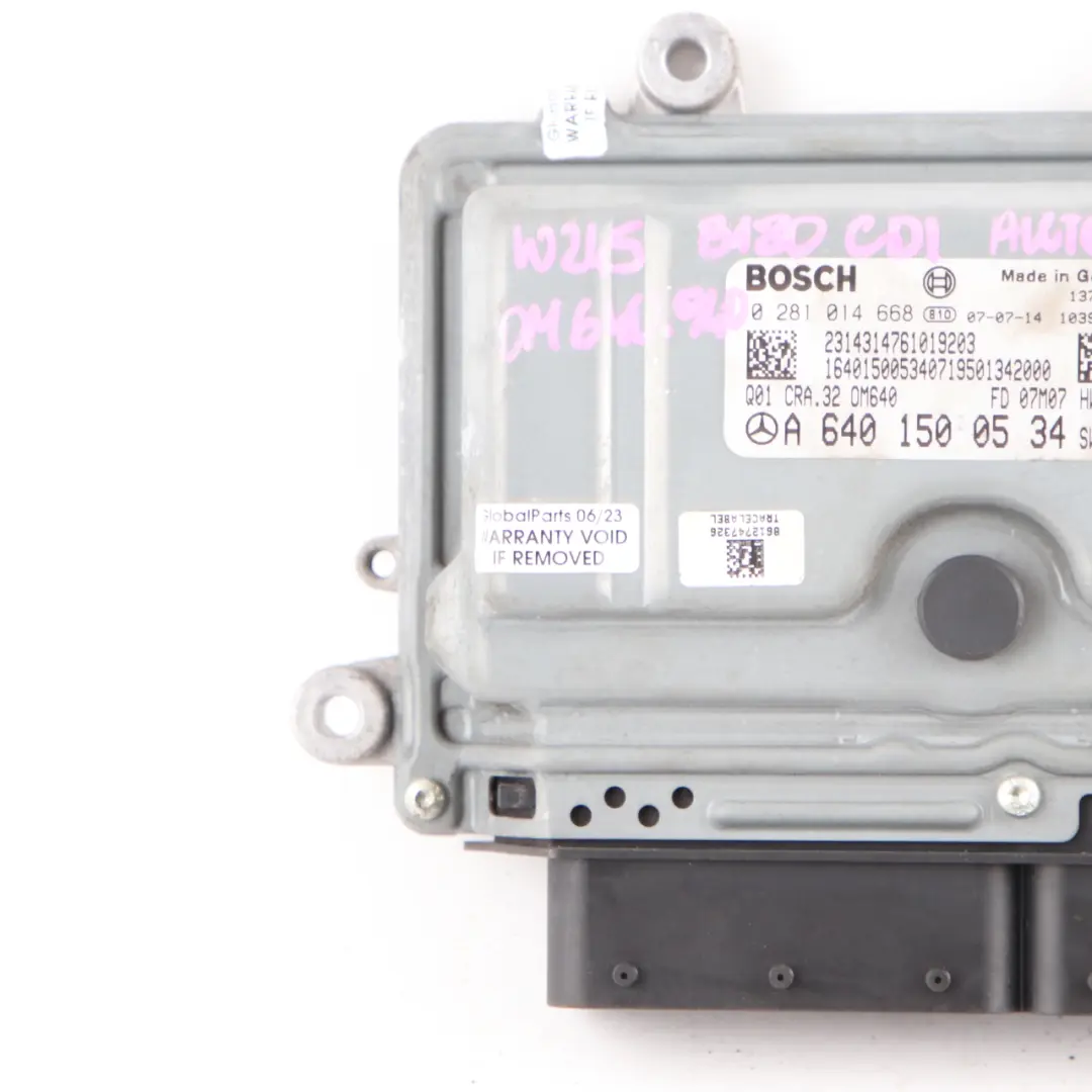 OM640.940 109HP Engine Control Unit ECU to Mercedes W245 B 180 CDI with Part number A6401500534 Mercedes W245 B 180 CDI OM640.940 109HP Engine Control Unit ECU - SKU A6401500534 - Part number A6401500534