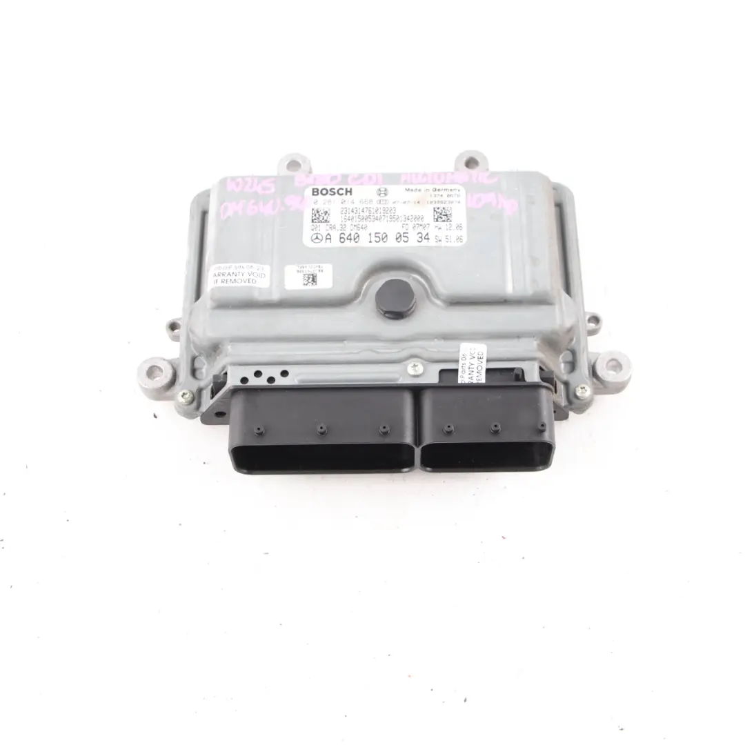 OM640.940 109HP Unidad Control Motor ECU para Mercedes W245 B 180 CDI con número de pieza A6401500534 Mercedes W245 B 180 CDI OM640.940 109HP Unidad Control Motor ECU - SKU A6401500534 - Número de pieza A6401500534