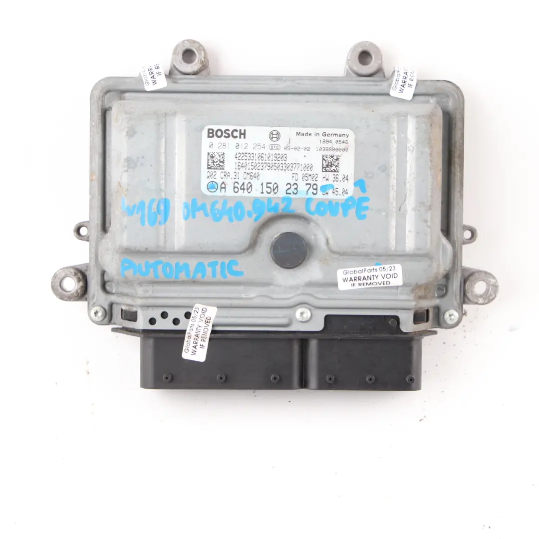 Mercedes W169 A160 CDI OM640.941 82HP Engine ECU Kit A6401501091 Key Automatic - SKU A6401502379-1 - Part number A6401502379