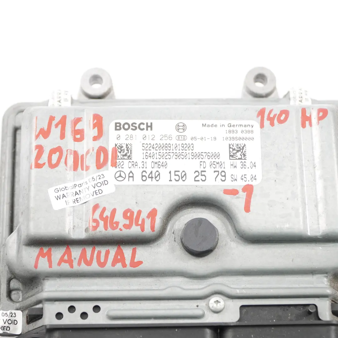 200CDI OM640.941 140 HP Engine Module ECU Kit Key Lock to Mercedes W169 with Part number A6401502579 Mercedes W169 200CDI OM640.941 140 HP Engine Module ECU Kit Key Lock - SKU A6401502579-1 - Part number A6401502579