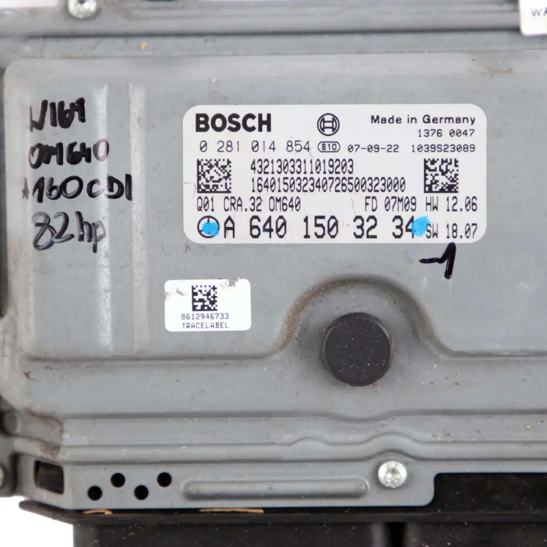 A160CDI OM640 Engine Control ECU Kit Key Lock Manual to Mercedes W169 with Part number A6401503234 Mercedes W169 A160CDI OM640 Engine Control ECU Kit Key Lock Manual - SKU A6401503234-1 - Part number A6401503234