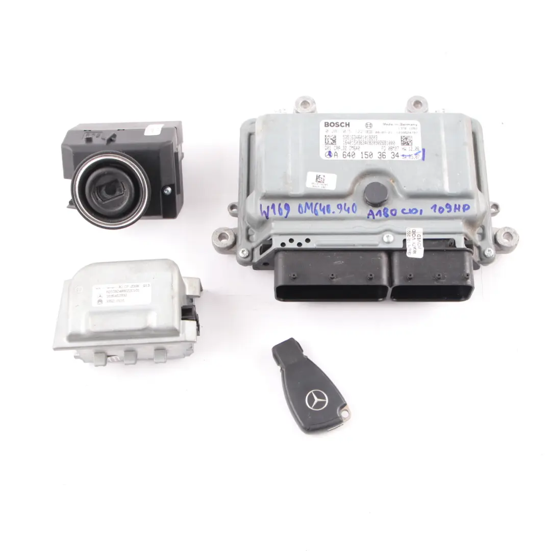 A180 B180 CDI OM640.940 109HP Engine ECU Kit A640150363 Key to Mercedes W169 W245 with Part number A6401503634 Mercedes W169 W245 A180 B180 CDI OM640.940 109HP Engine ECU Kit A640150363 Key - SKU A6401503634-1 - Part number A6401503634