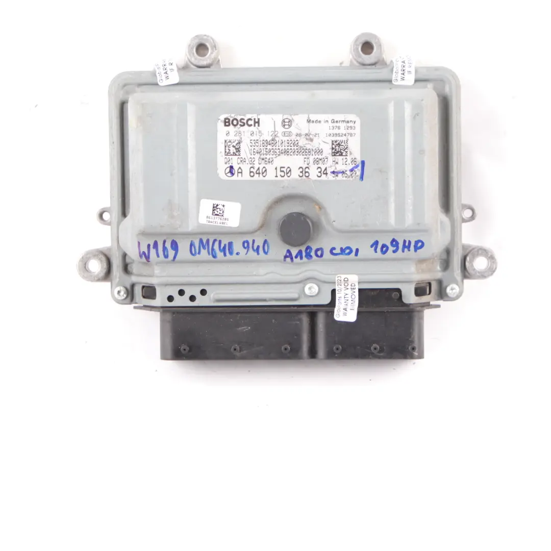Mercedes W169 W245 A180 B180 CDI OM640.940 109HP Engine ECU Kit A640150363 Key - SKU A6401503634-1 - Part number A6401503634