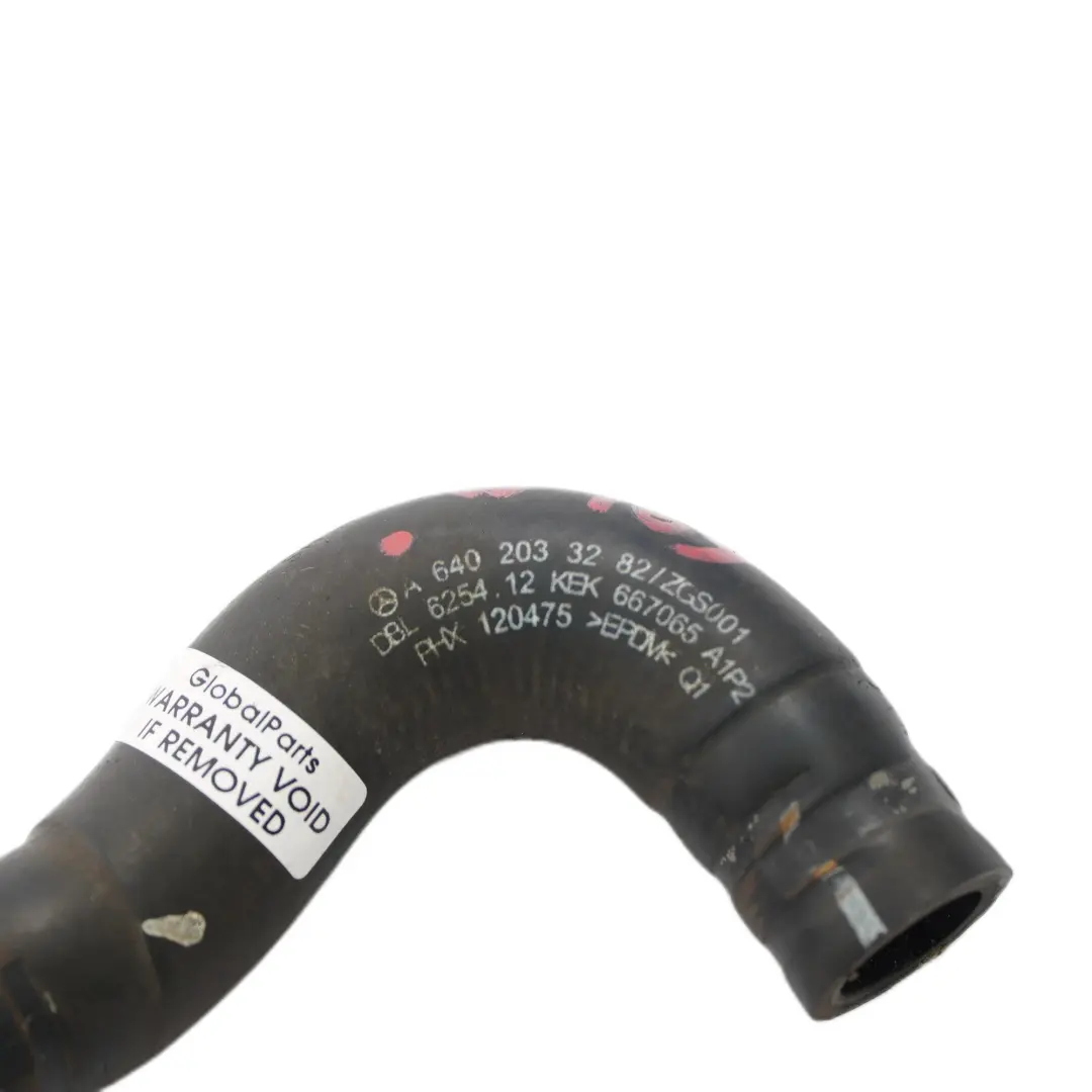 180CDI 200CDI OM640 Refrigerante Agua Manguera para Mercedes W169 W245 con número de pieza A6402033282 Mercedes W169 W245 180CDI 200CDI OM640 Refrigerante Agua Manguera - SKU A6402033282 - Número de pieza A6402033282