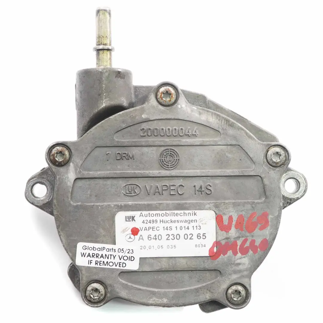 OM640 Pompa Vacum do Mercedes W169 W245 o numerze A6402300265 Mercedes W169 W245 OM640 Pompa Vacum - SKU A6402300265 - Numer Części A6402300265
