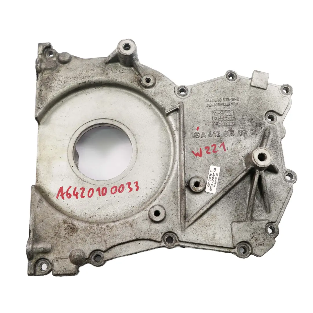 Timing Case Cover Mercedes W221 OM642 Diesel Engine Housing Panel A6420150901 to with Part number A64201000033 Timing Case Cover Mercedes W221 OM642 Diesel Engine Housing Panel A6420150901 - SKU A64201000033 - Part number A64201000033