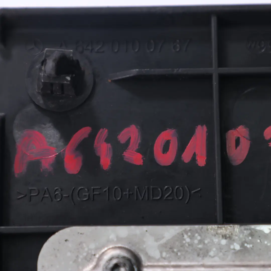 OM642 Panel Trim Housing A6420100767 to Engine Cover Mercedes W639 W906 with Part number A6420103067 Engine Cover Mercedes W639 W906 OM642 Panel Trim Housing A6420100767 - SKU A6420103067 - Part number A6420103067