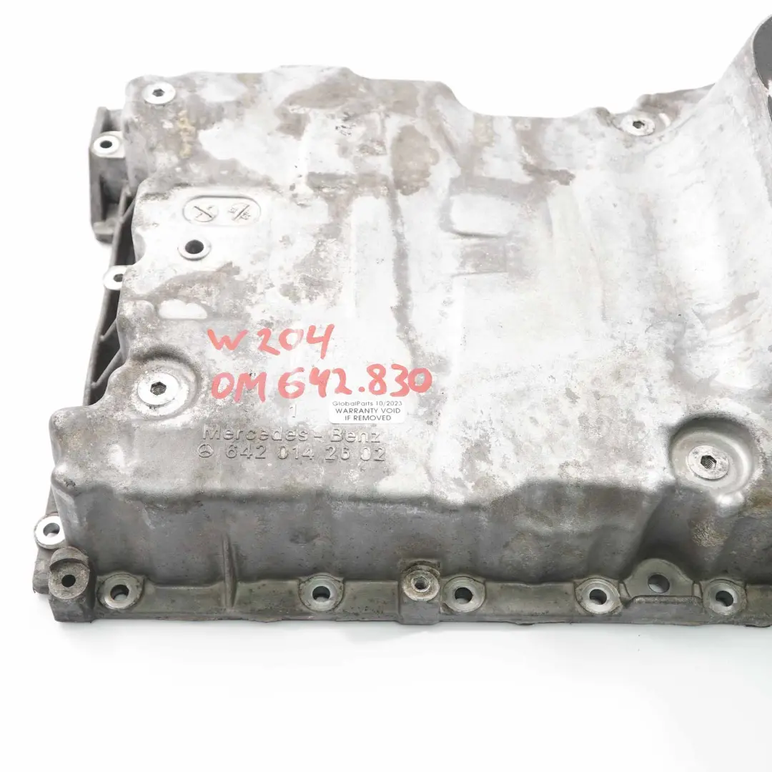 Mercedes W204 OM642 Soporte Del Cárter De Aceite Del Motor Diesel - SKU A6420142602 - Número de pieza A6420142602