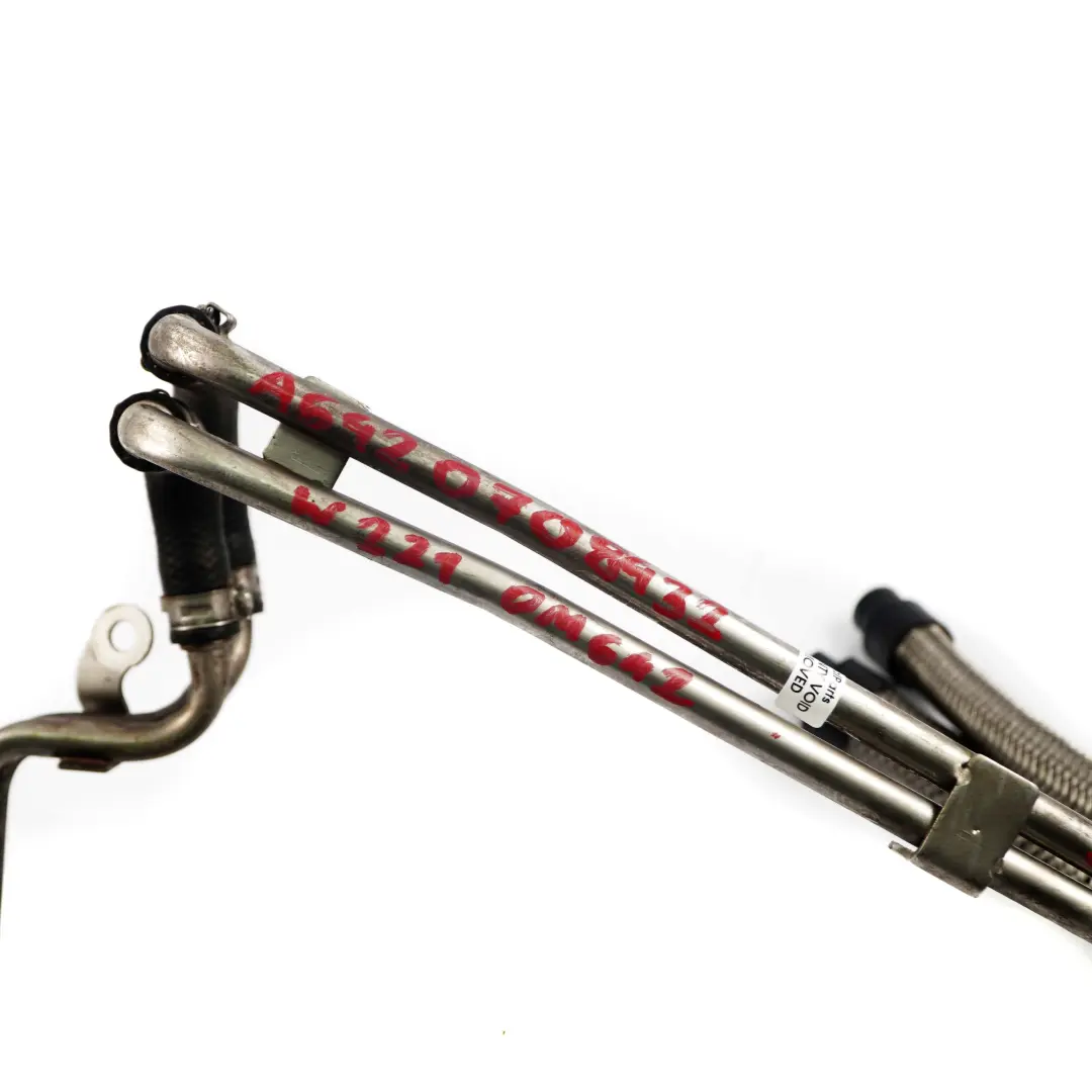 Mercedes-Benz S-Class W221 S350CDI OM642 Diesel Fuel Pump Line Pipes to with Part number A6420708432 Mercedes-Benz S-Class W221 S350CDI OM642 Diesel Fuel Pump Line Pipes - SKU A6420708432 - Part number A6420708432