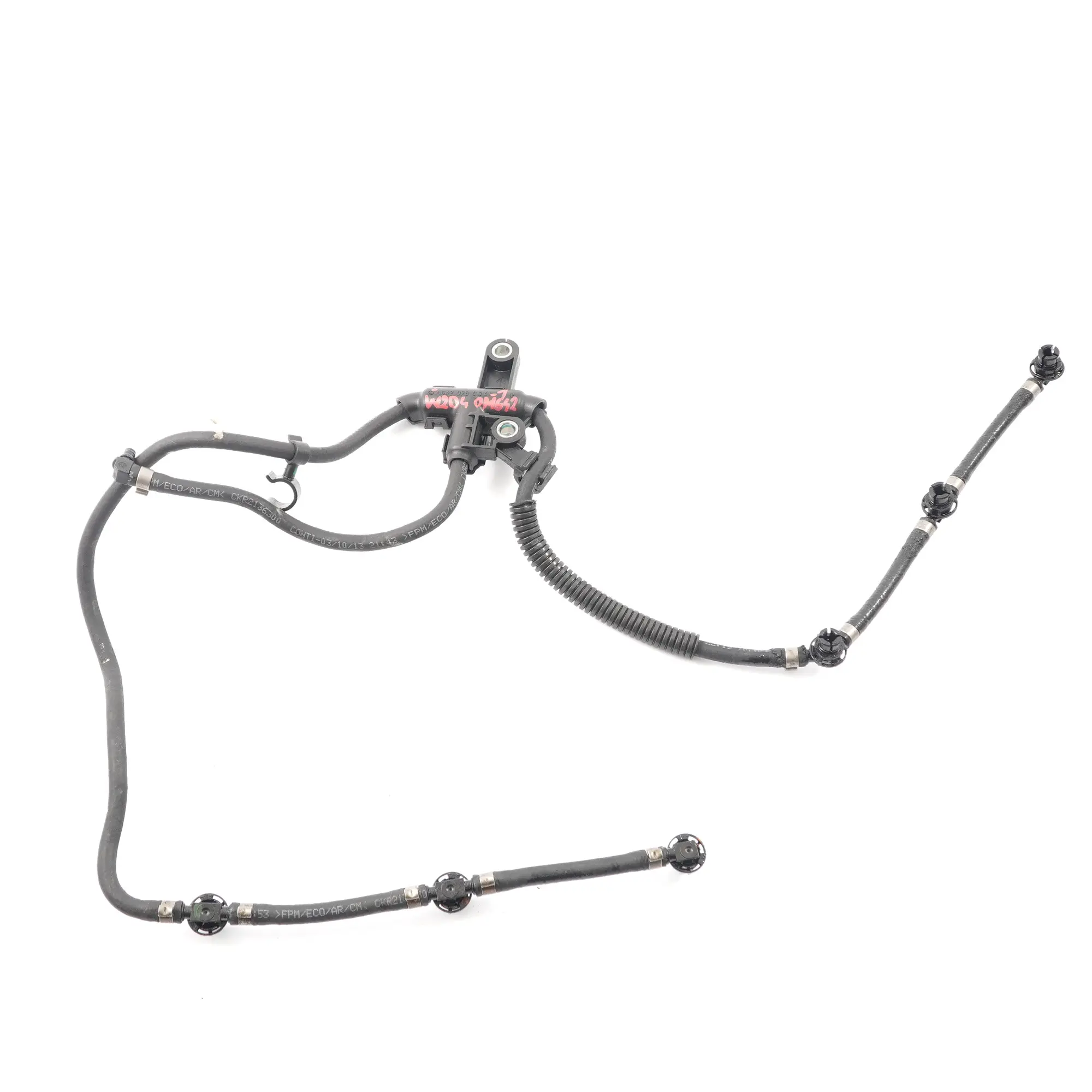 Mercedes W204 Diesel OM642 Kraftstoff Rücklauf Leitung Mit Halterung A6420780341