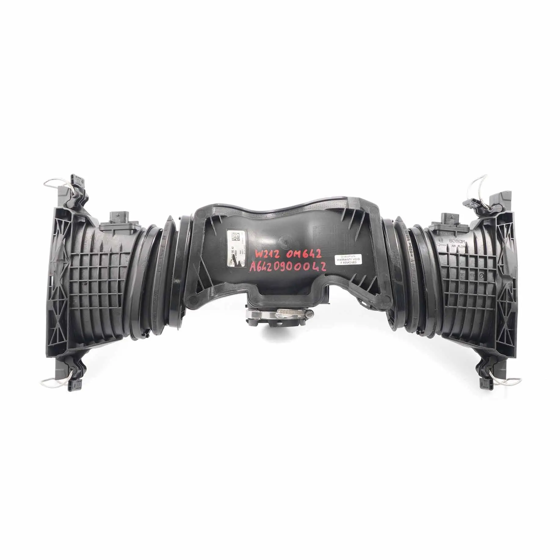 Tubo turbo Mercedes W212 W221 OM642 Linea Condotto Flusso Aria Misuratore Massa