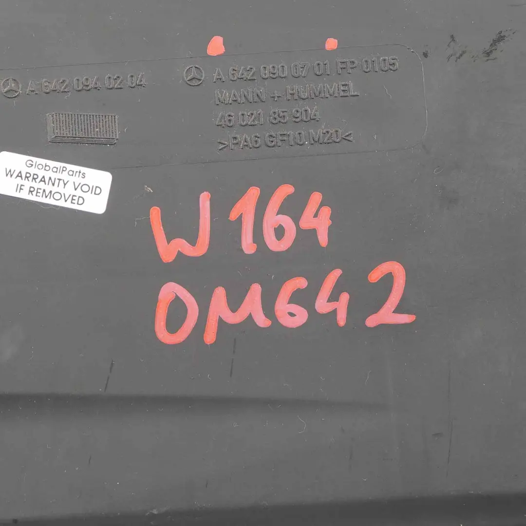 Boitier Luftansaugkasten a Gauche pour Mercedes ML W164 à propos du numéro de pièce A6420900701 Mercedes ML W164 Boitier Luftansaugkasten a Gauche - SKU A6420900701 - Numéro de pièce A6420900701