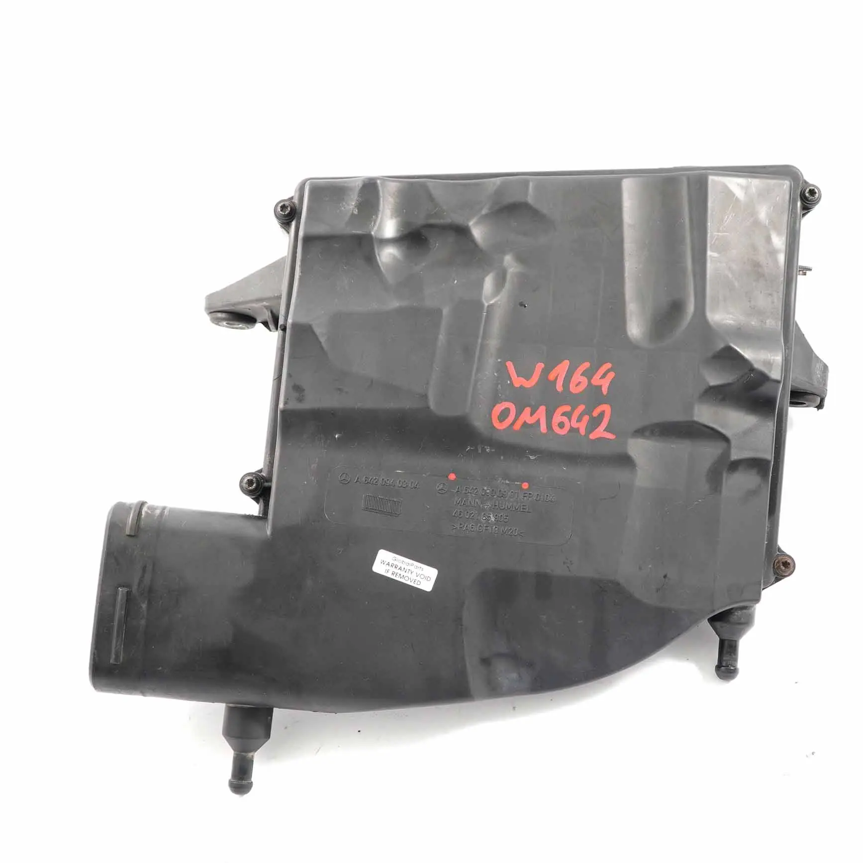 Mercedes ML W164 OM642 Caja del Filtro De Admision De Aire Derecha A6420900901