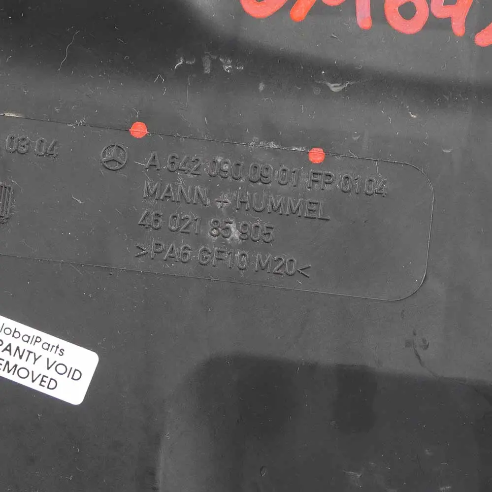 Mercedes ML W164 OM642 Caja del Filtro De Admision De Aire Derecha - SKU A6420900901 - Número de pieza A6420900901