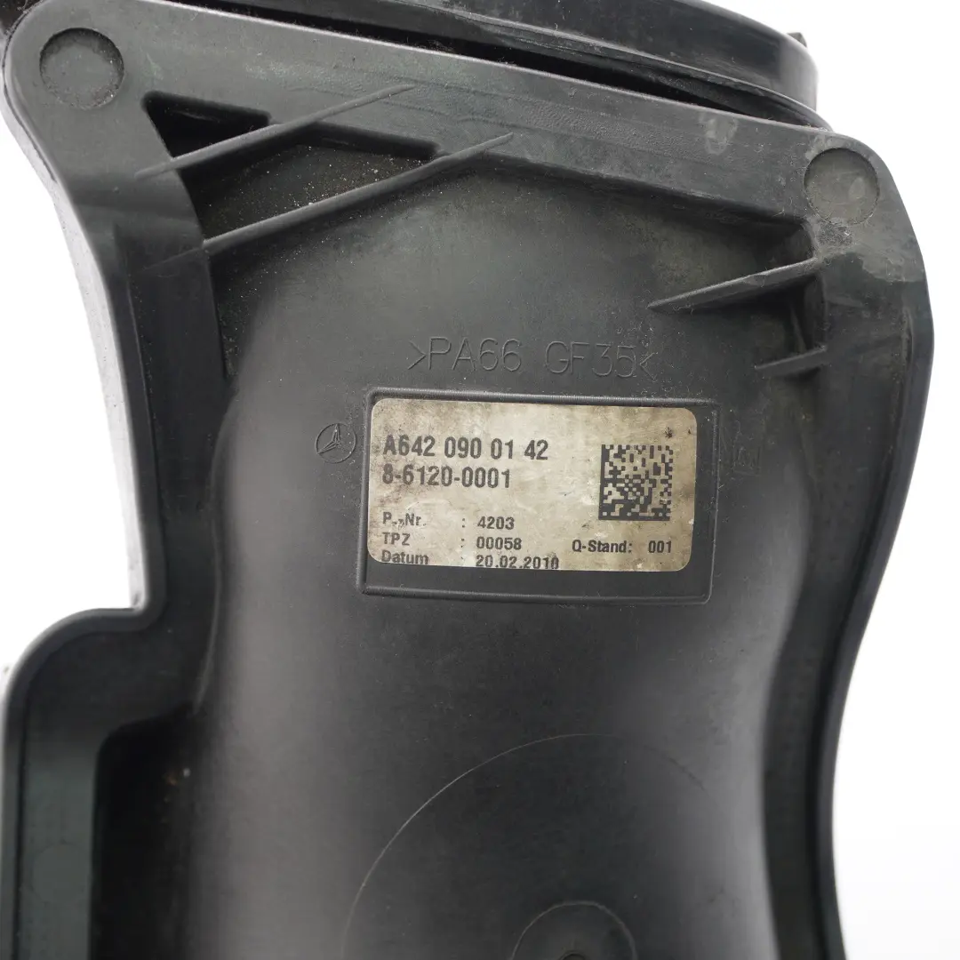 Pipe Mercedes W212 W221 OM642 Line Duct Air Flow Mass Meter to Turbo with Part number A6420901642 Turbo Pipe Mercedes W212 W221 OM642 Line Duct Air Flow Mass Meter - SKU A6420901642-3 - Part number A6420901642