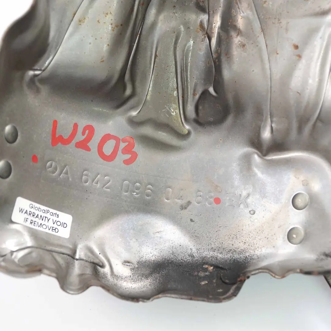 Heat Shield Mercedes W164 W204 W211 OM642 Screening Plate to Engine with Part number A6420960468 Engine Heat Shield Mercedes W164 W204 W211 OM642 Screening Plate - SKU A6420960468 - Part number A6420960468