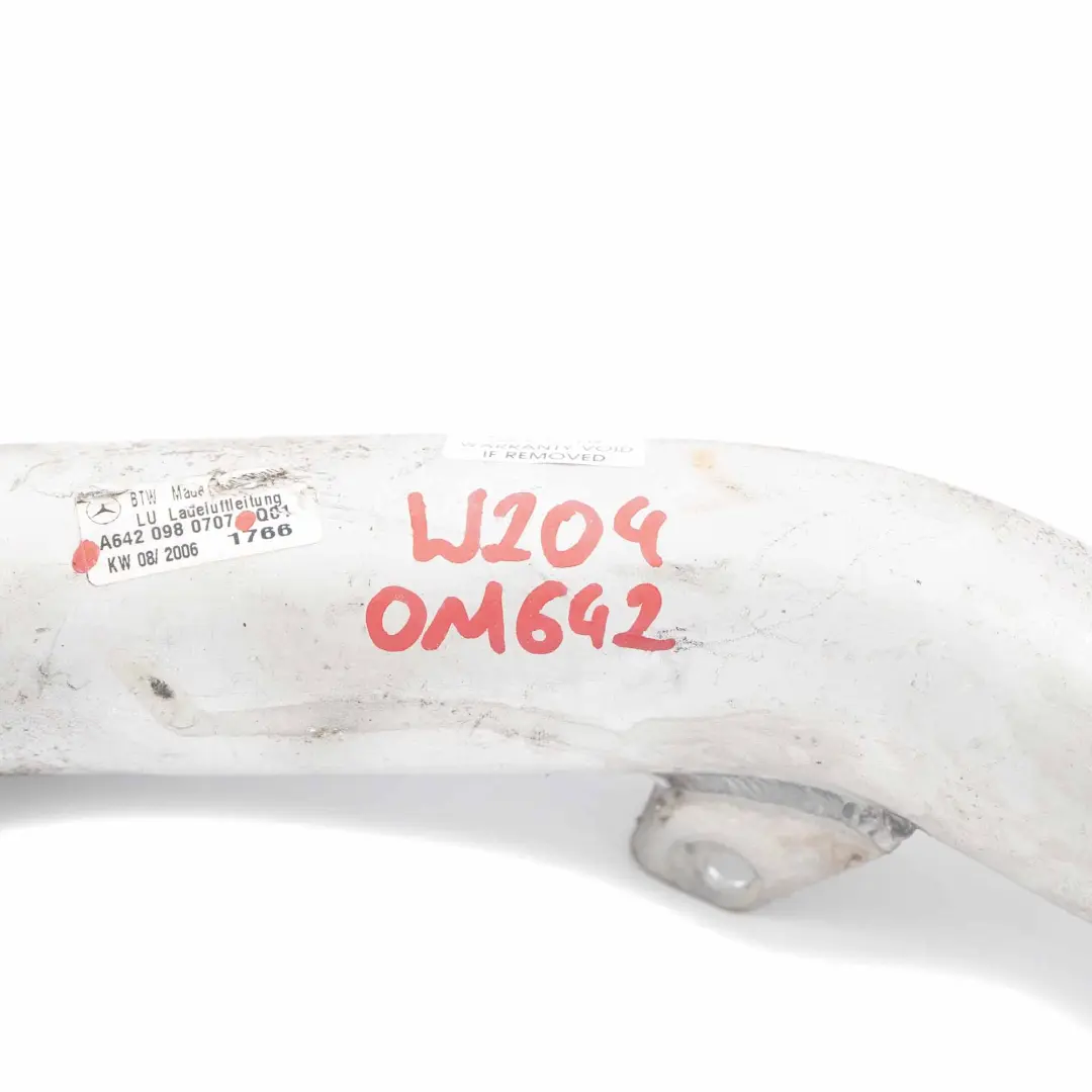 Mercedes W204 W212 Turbo Intercooler Hose Pipe OM642 Diesel - SKU A6420980707 - Part number A6420980707