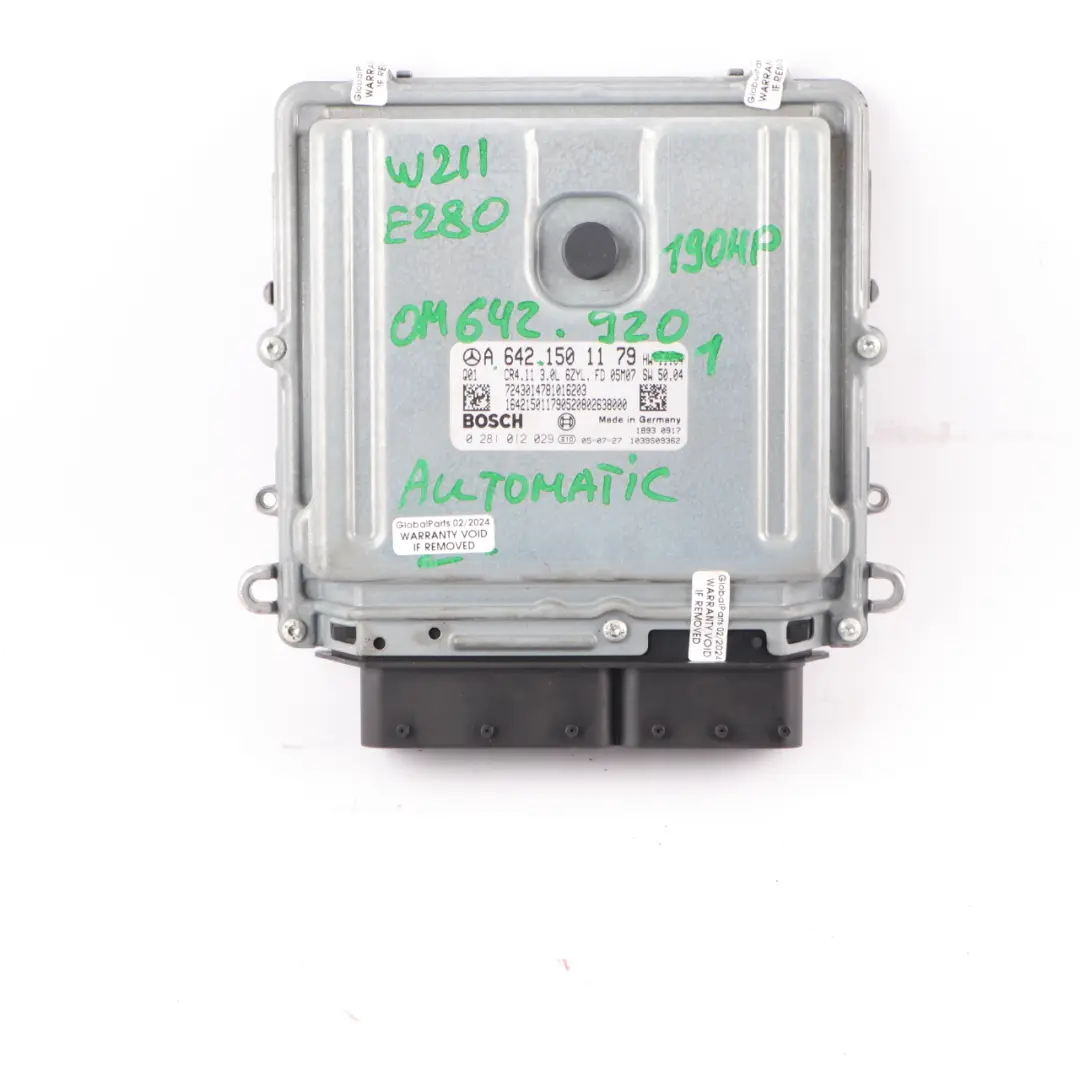Mercedes W211 E280 CDI OM642.920 Engine Module ECU Kit Key Lock - SKU A6421501179-1 - Part number A6421501179