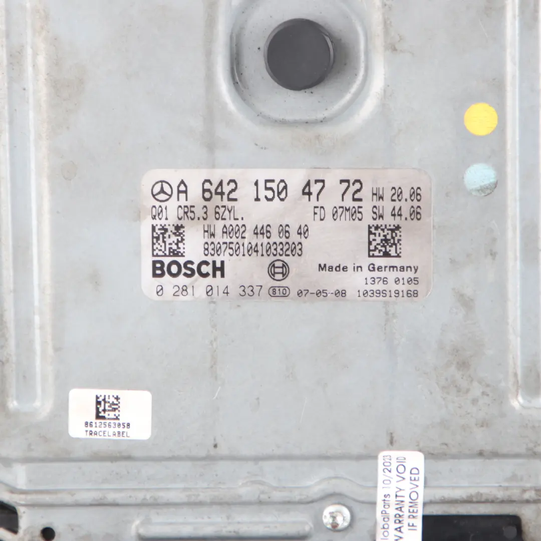 Mercedes W221 OM642.930 235HP Engine Module Unit ECU Automatic - SKU A6421504772 - Part number A6421504772