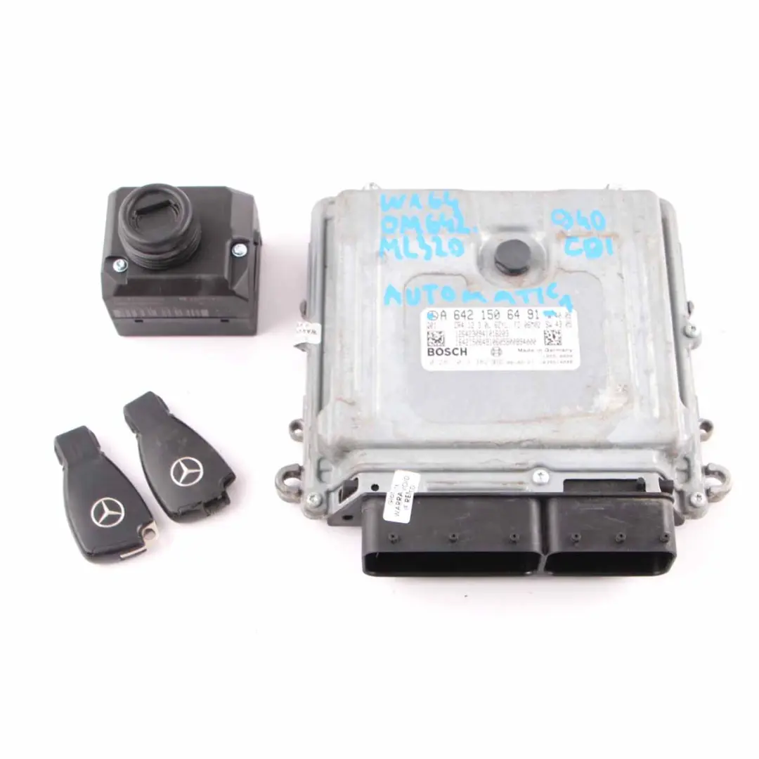 ML320 CDI OM642.940 Engine Module ECU Kit + 2 Keys to Mercedes W164 with Part number A6421506491 Mercedes W164 ML320 CDI OM642.940 Engine Module ECU Kit + 2 Keys - SKU A6421506491-1 - Part number A6421506491