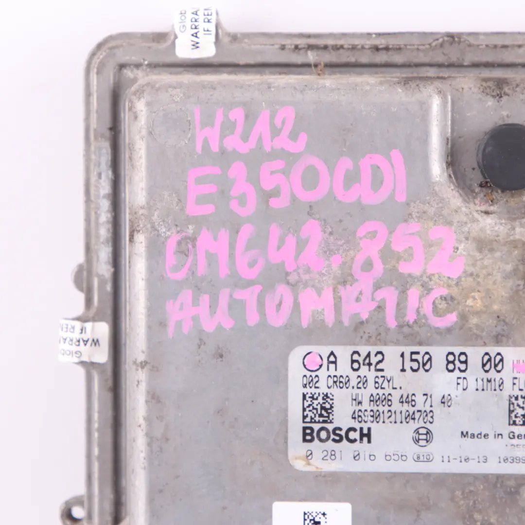 OM642.852 Modulo Unità Controllo Motore ECU per Mercedes W212 E350 CDI con numero di parte A6421508900 Mercedes W212 E350 CDI OM642.852 Modulo Unità Controllo Motore ECU - SKU A6421508900-1 - Numero di parte A6421508900