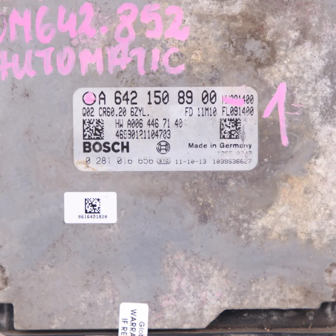 Mercedes W212 E350 CDI OM642.852 Komputer Sterownik Silnika - SKU A6421508900-1 - Numer Części A6421508900