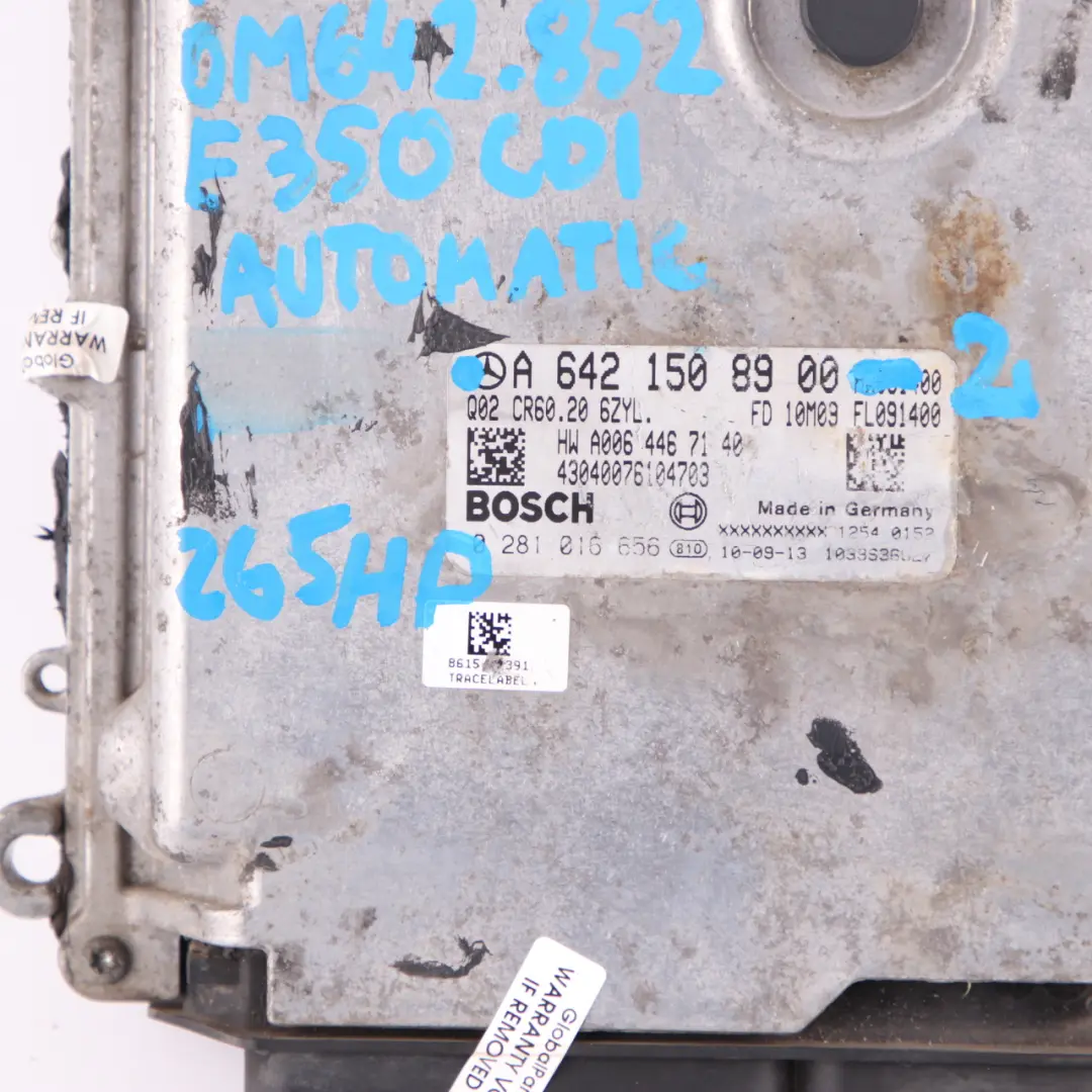 OM642 Engine Unit ECU Kit Keys Lock Automatic to Mercedes W212 E350 CDI with Part number A6421508900 Mercedes W212 E350 CDI OM642 Engine Unit ECU Kit Keys Lock Automatic - SKU A6421508900-2 - Part number A6421508900