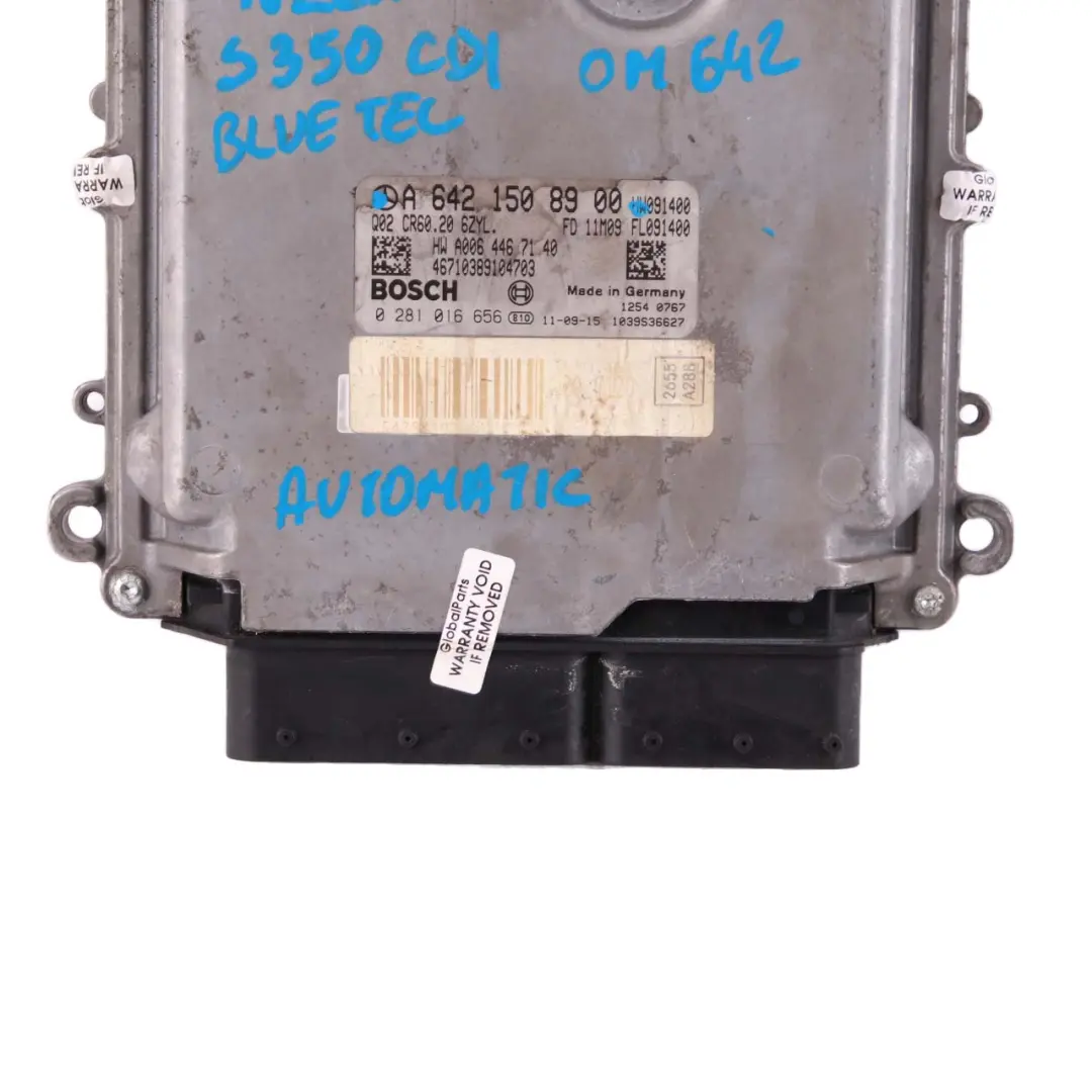 Mercedes-Benz S W221 S350 CDI Bluetec OM642 Motorsteuergerät ECU für mit Teilenummer A6421508900 Mercedes-Benz S W221 S350 CDI Bluetec OM642 Motorsteuergerät ECU - SKU A6421508900 - Teilenummer A6421508900