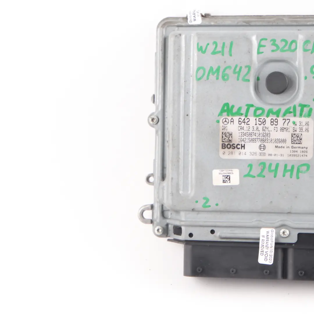 Mercedes W211 E320 CDI OM642.920 224HP Engine Module ECU Automatic - SKU A6421508977 - Part number A6421508977