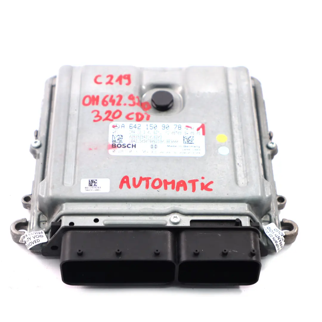 Mercedes C219 CLS320 CDI OM642.920 Engine Module ECU Kit Automatic - SKU A6421509078-1 - Part number A6421509078