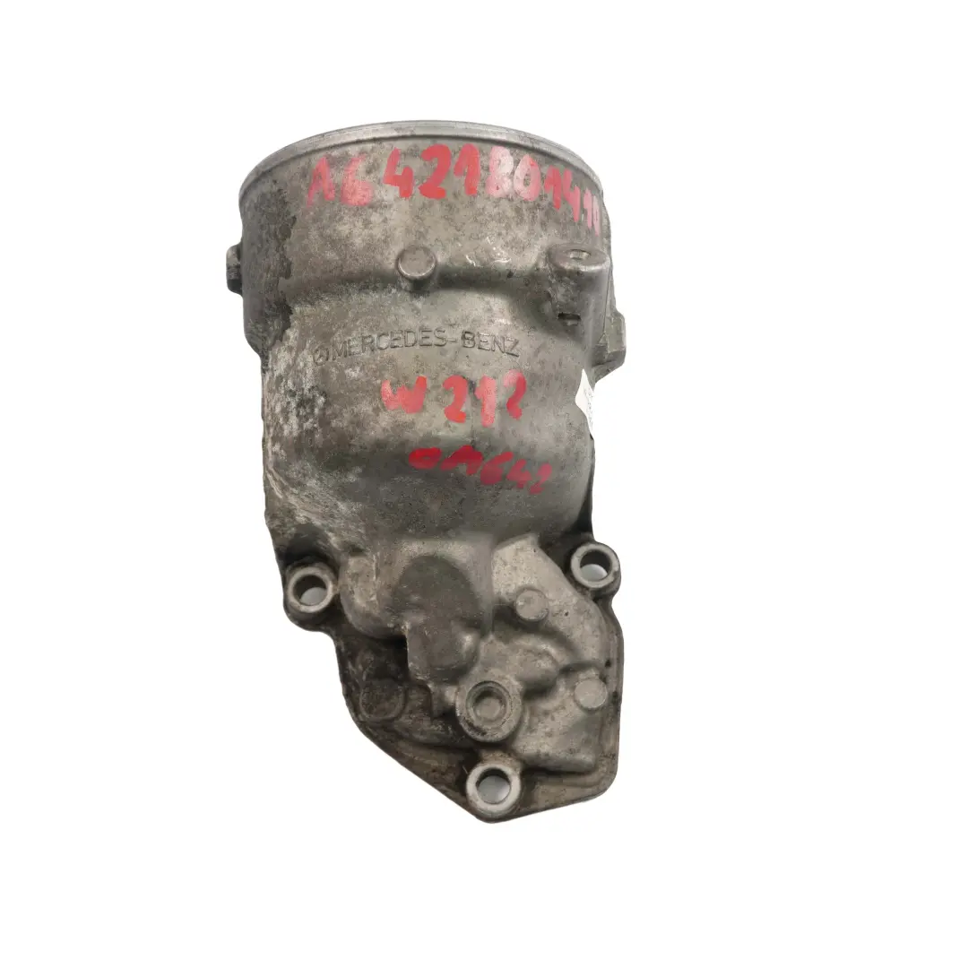 W207 W212 OM642 Carcasa Filtro Aceite Diesel para Mercedes M W164 con número de pieza A6421801410 Mercedes M W164 W207 W212 OM642 Carcasa Filtro Aceite Diesel - SKU A6421801410 - Número de pieza A6421801410