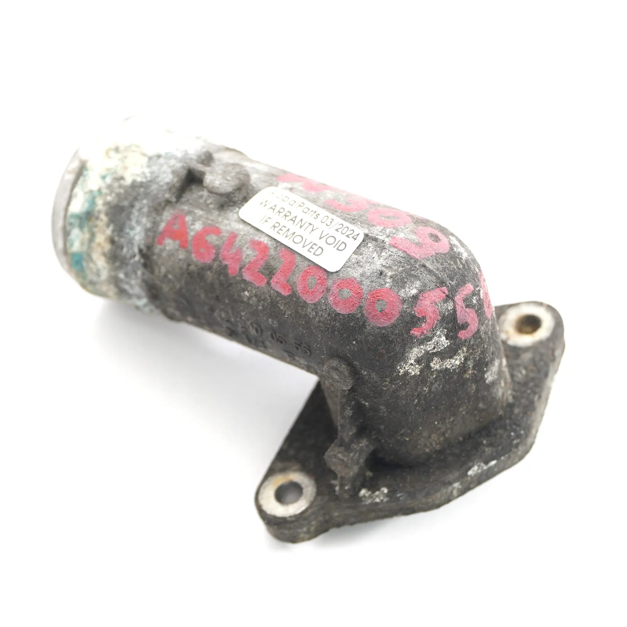 Flangia Mercedes W639 OM642 Linea raffreddamento Raccordo Flangia A6422000556