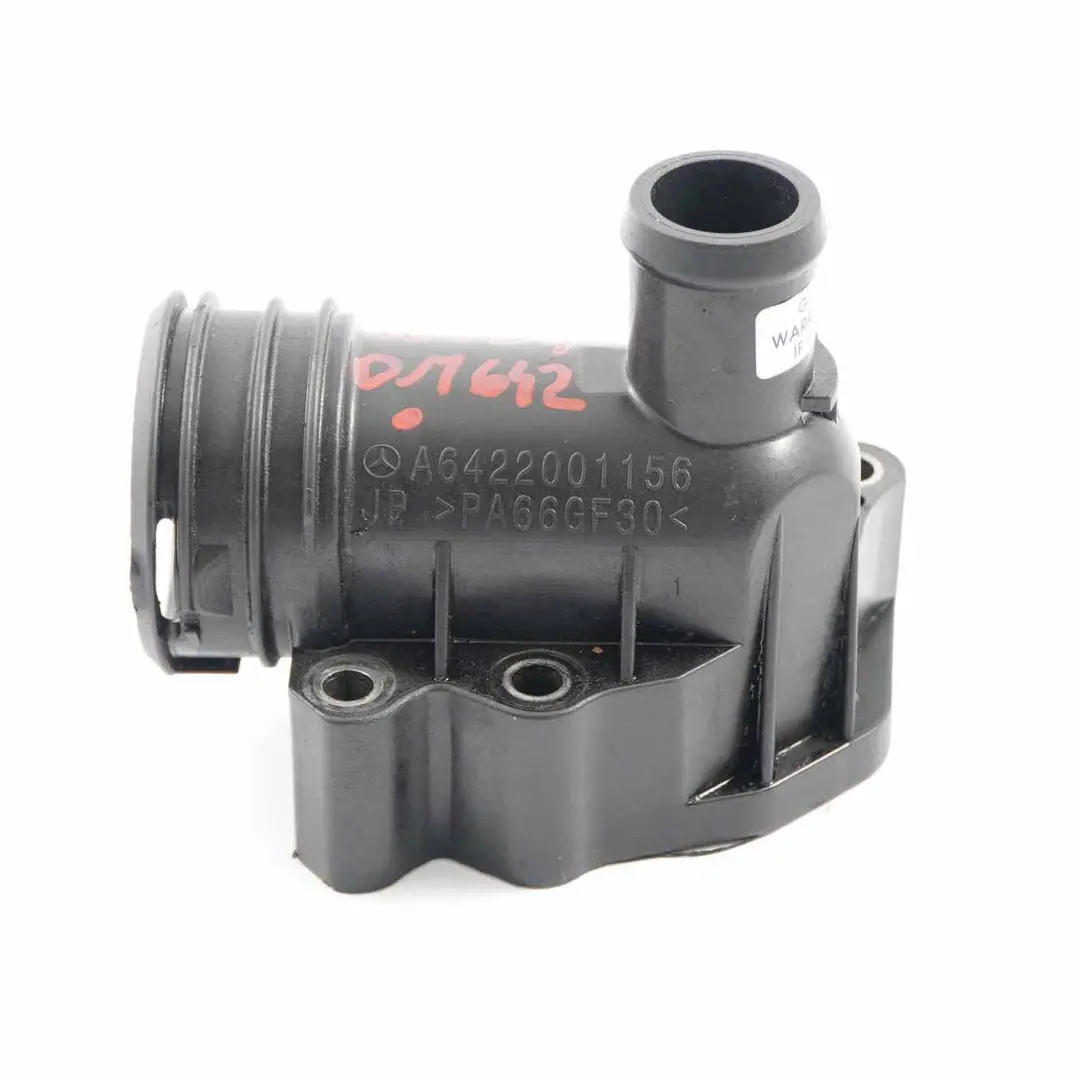 Thermostat Housing Pipe Mercedes W204 W212 OM642 Thermostat Flange to with Part number A6422001156 Thermostat Housing Pipe Mercedes W204 W212 OM642 Thermostat Flange - SKU A6422001156 - Part number A6422001156