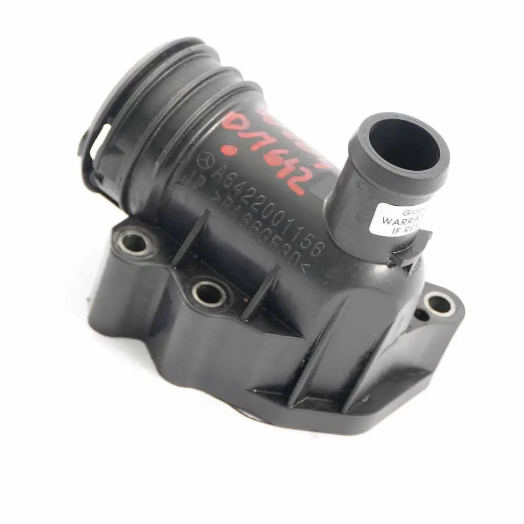 Mercedes-Benz W164 W204 W212 OM642 Carcasa del termostato Tubo Brida A6422000056 para con número de pieza A6422001156 Mercedes-Benz W164 W204 W212 OM642 Carcasa del termostato Tubo Brida A6422000056 - SKU A6422001156 - Número de pieza A6422001156