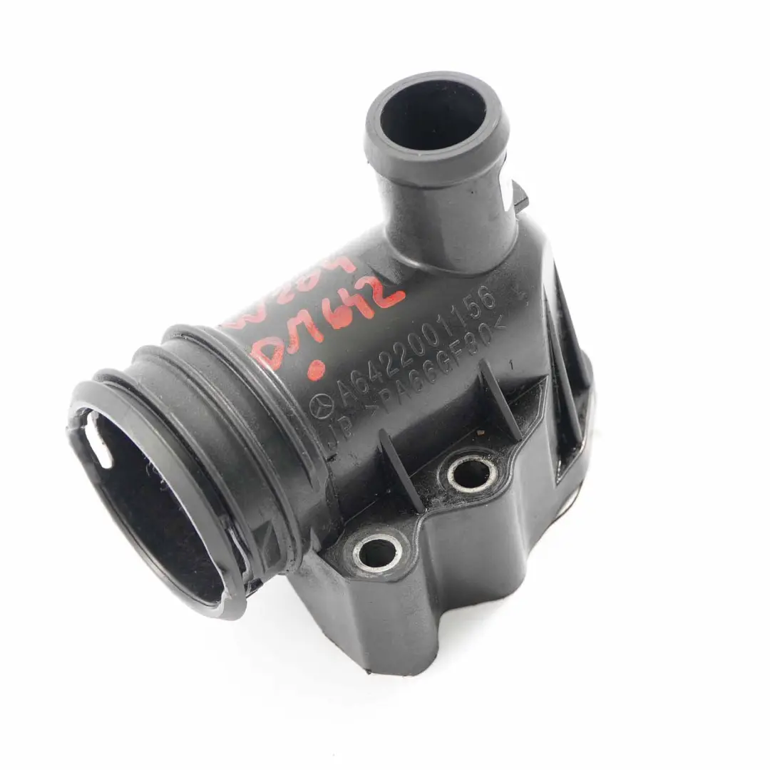  Mercedes-Benz W164 W204 W212 OM642 Thermostatgehäuse Kühlwasser Rohr A64220000 - SKU A6422001156 - Teilenummer A6422001156