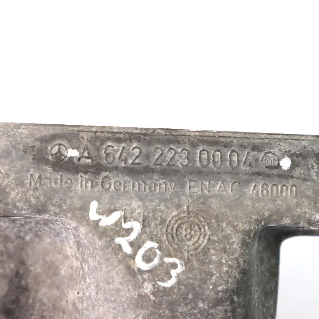 Mount Mercedes W211 CLS C219 OM642 Left N/S Support Holder to Engine with Part number A6422230004 Engine Mount Mercedes W211 CLS C219 OM642 Left N/S Support Holder - SKU A6422230004 - Part number A6422230004