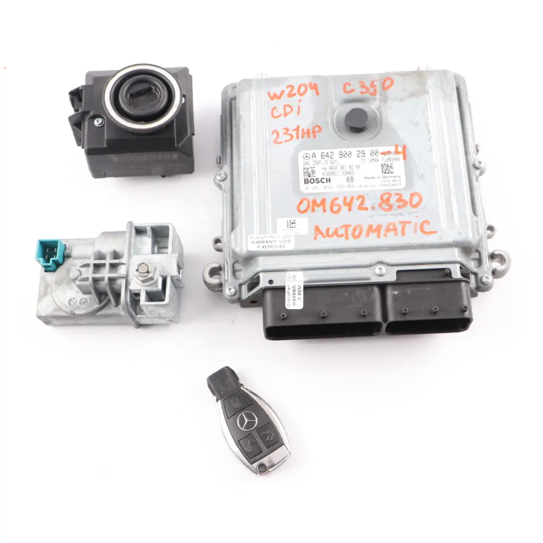 C350 CDI OM642.830 Module Moteur ECU Kit Serrure à Clé pour Mercedes W204 à propos du numéro de pièce A6429002900 Mercedes W204 C350 CDI OM642.830 Module Moteur ECU Kit Serrure à Clé - SKU A6429002900-4 - Numéro de pièce A6429002900