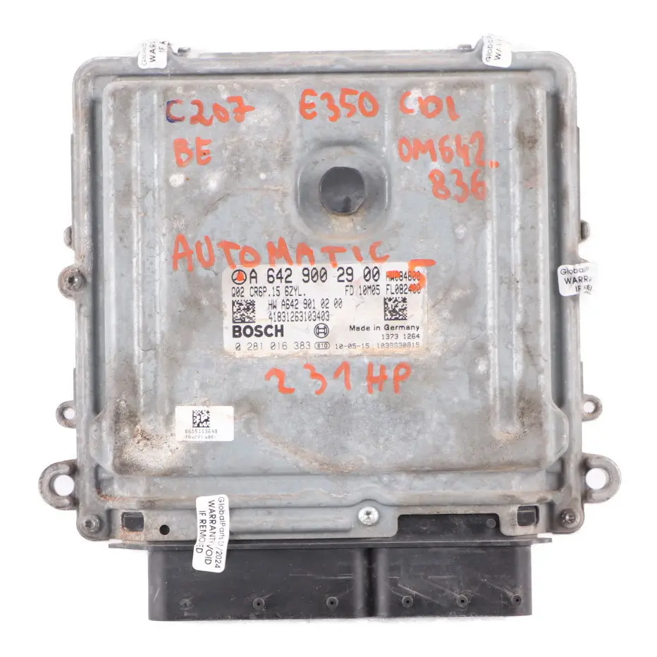 Mercedes C207 C350 CDI BlueEFFICIENCY OM642.836 Engine ECU Kit Key - SKU A6429002900-5 - Part number A6429002900