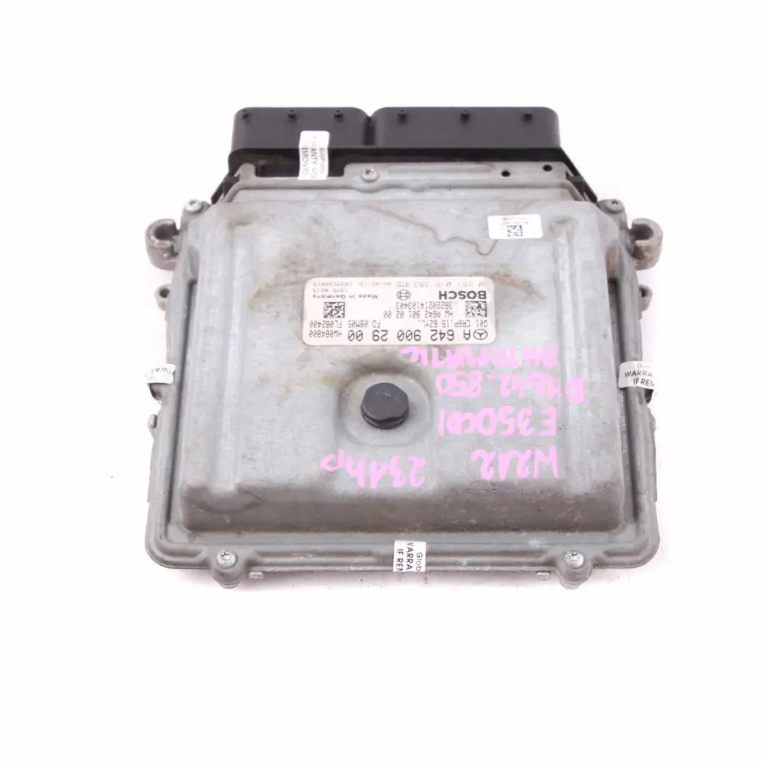 Mercedes W212 E350 CDI OM642.850 Unidad Control del Motor Módulo ECU - SKU A6429002900 - Número de pieza A6429002900