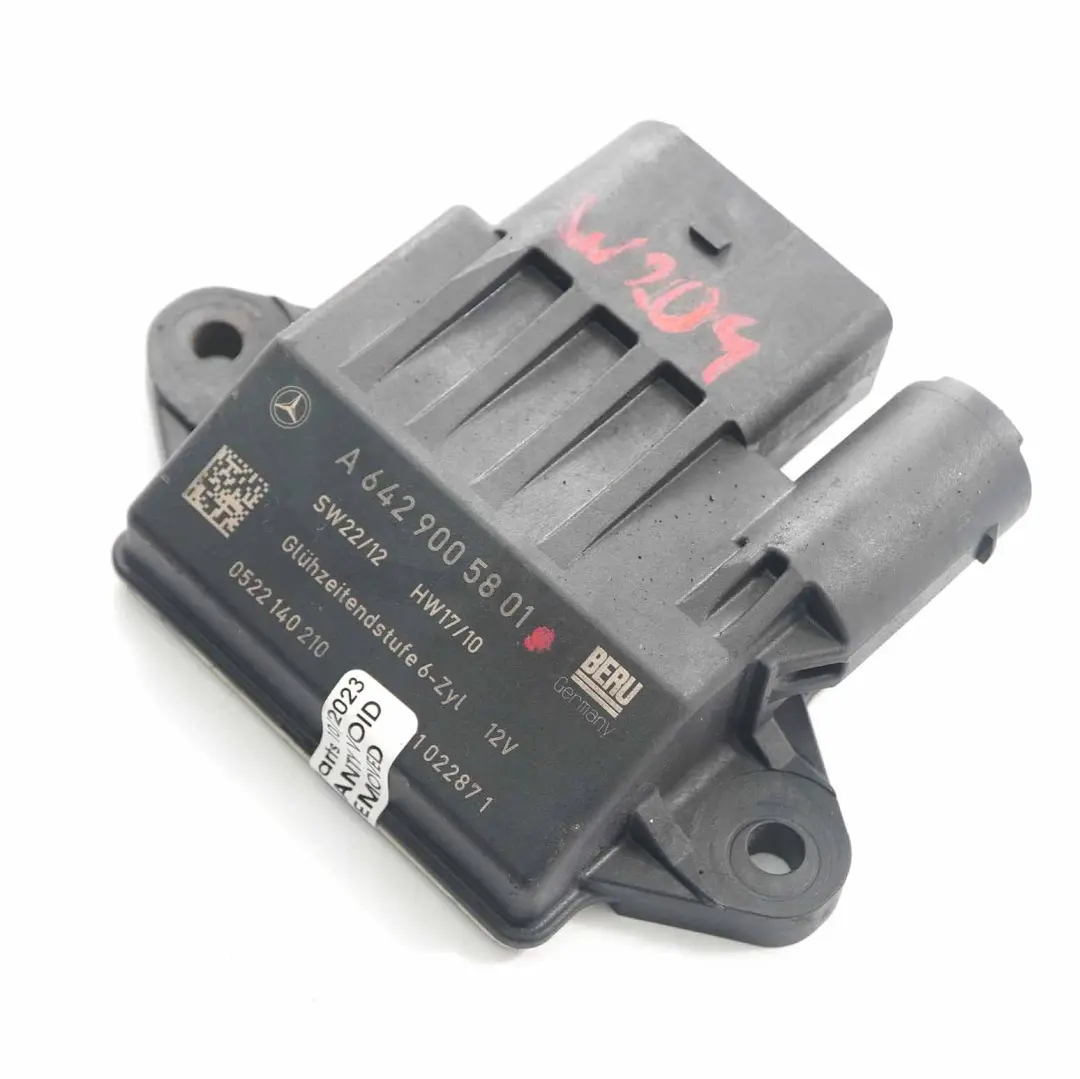 Mercedes W204 OM642 Bougie De Préchauffage Diesel Module Contrôle - SKU A6429005801 - Numéro de pièce A6429005801