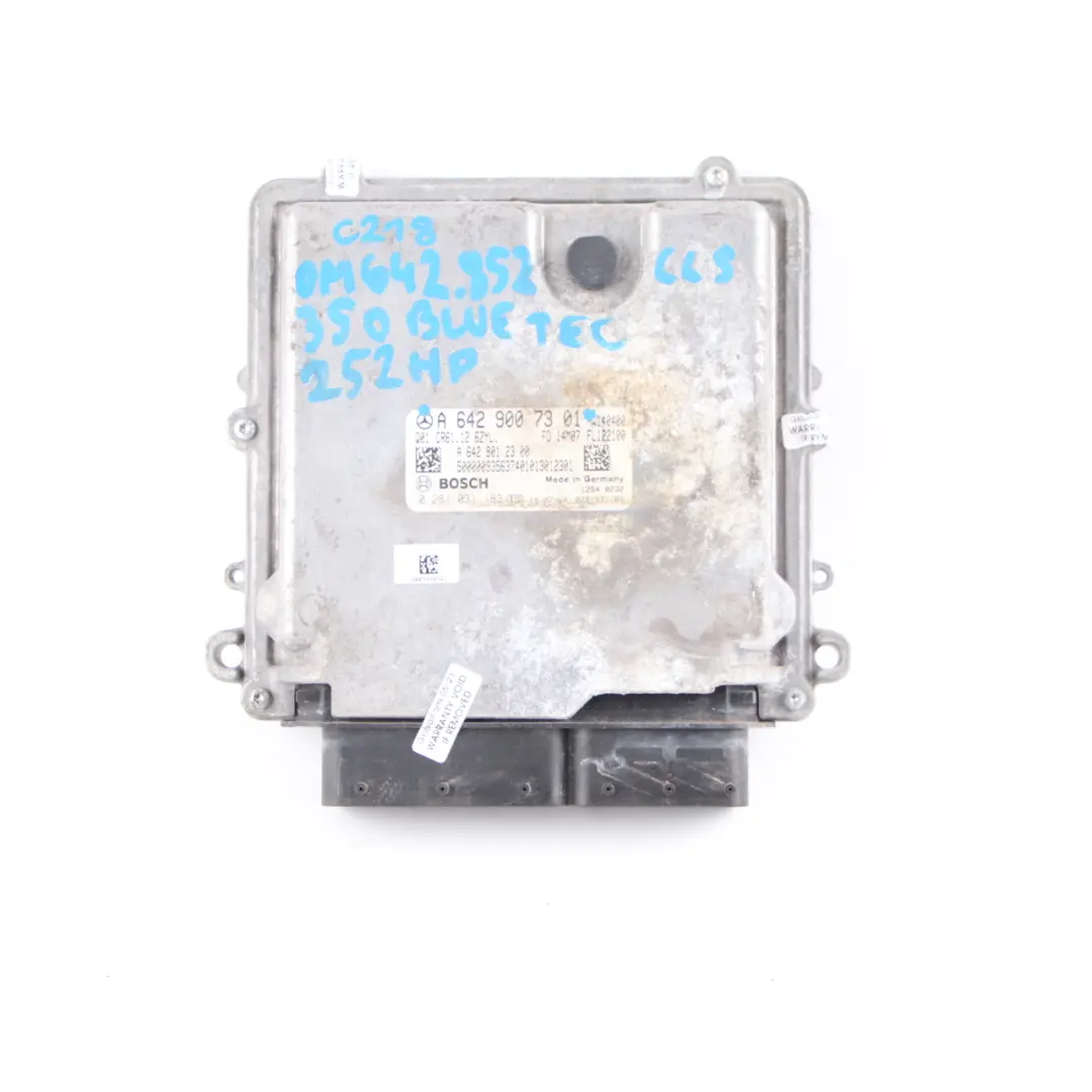W218 CLS350CDI BlueTec OM642.852 Diesel 252HP ECU Automatic to Mercedes with Part number A6429007301 Mercedes W218 CLS350CDI BlueTec OM642.852 Diesel 252HP ECU Automatic - SKU A6429007301-1 - Part number A6429007301