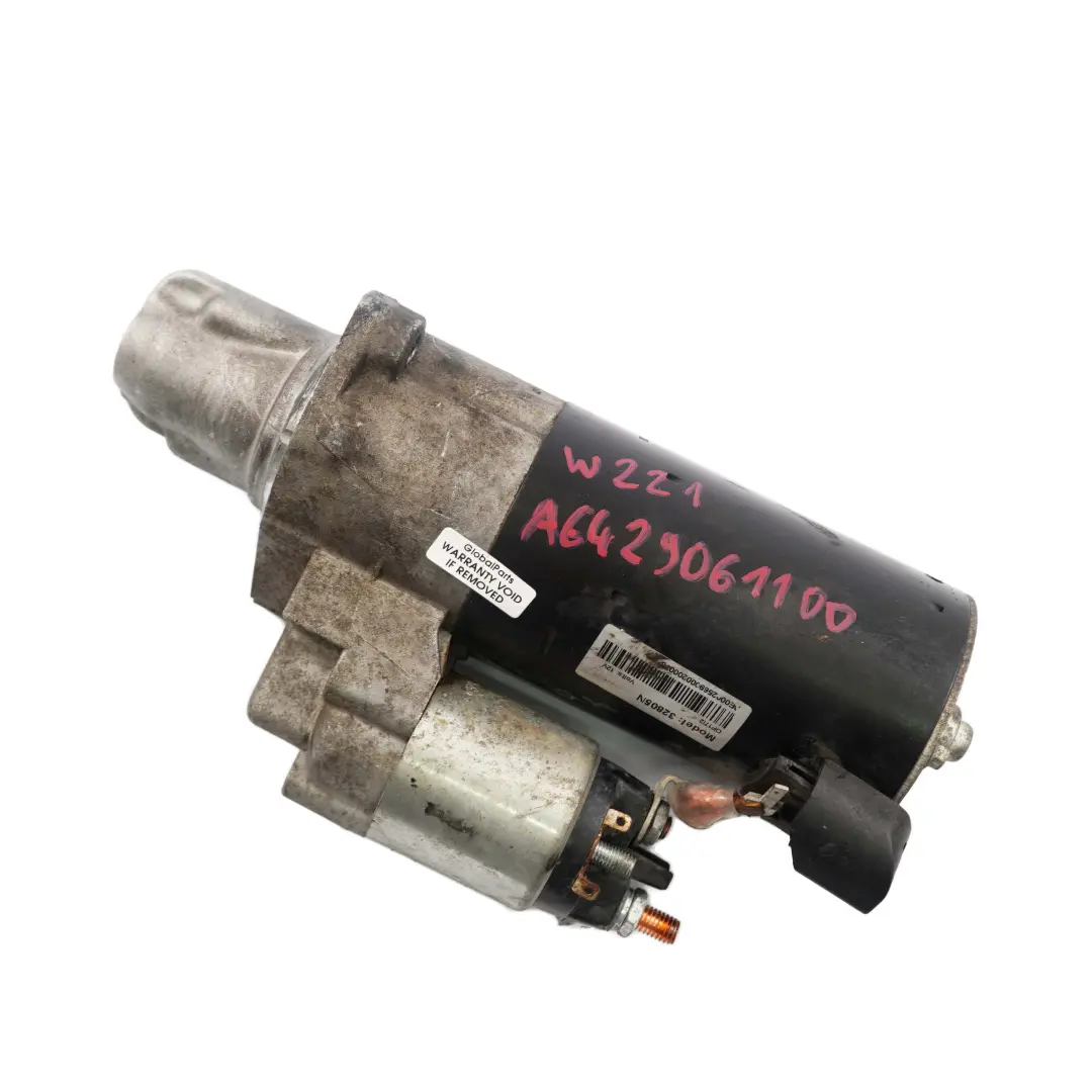 Starter Motor Mercedes W204 C207 W212 W221 OM642 Diesel to Engine with Part number A6429061100 Engine Starter Motor Mercedes W204 C207 W212 W221 OM642 Diesel - SKU rhd-A6429061100 - Part number A6429061100