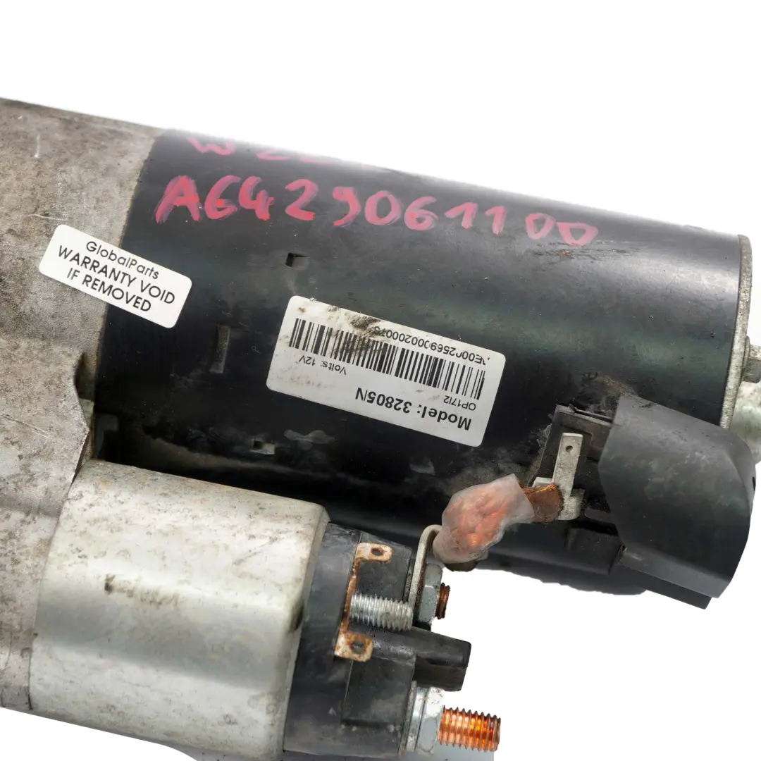 Starter Motor Mercedes W204 C207 W212 W221 OM642 Diesel to Engine with Part number A6429061100 Engine Starter Motor Mercedes W204 C207 W212 W221 OM642 Diesel - SKU rhd-A6429061100 - Part number A6429061100