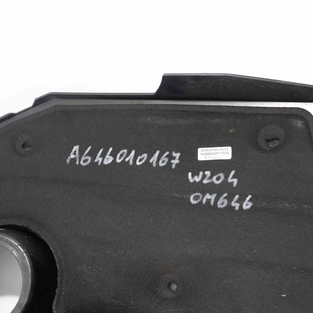 Mercedes W204 200 220 CDI OM646 Diesel Cubierta Motor Panel Aislante - SKU A6460101167 - Número de pieza A6460101167